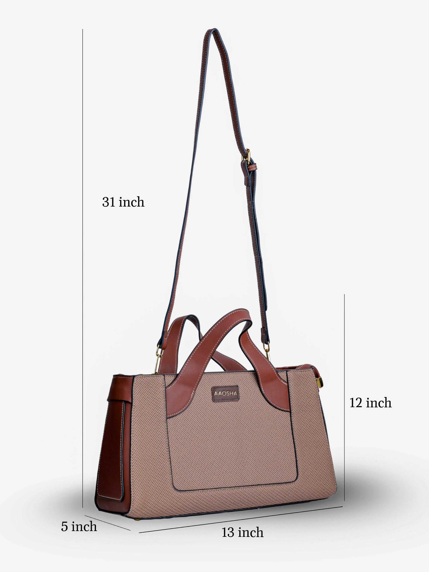 Capri Coffee Bean vegan leather mini tote bag in rich brown with structured design and dual handles for women.