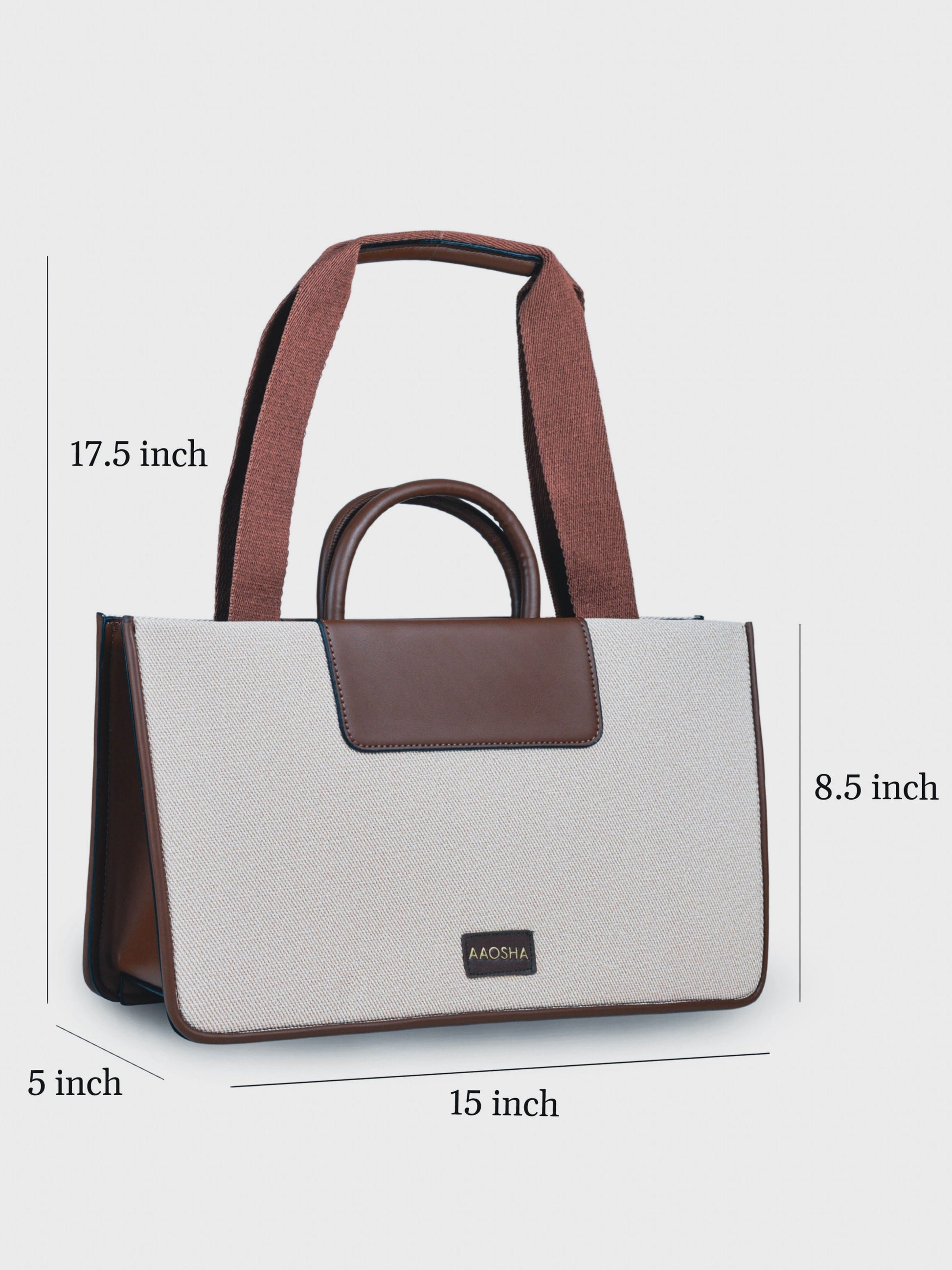 Florence Vanilla Haze vegan leather tote bag in warm cream tones with structured design and dual handles for women.