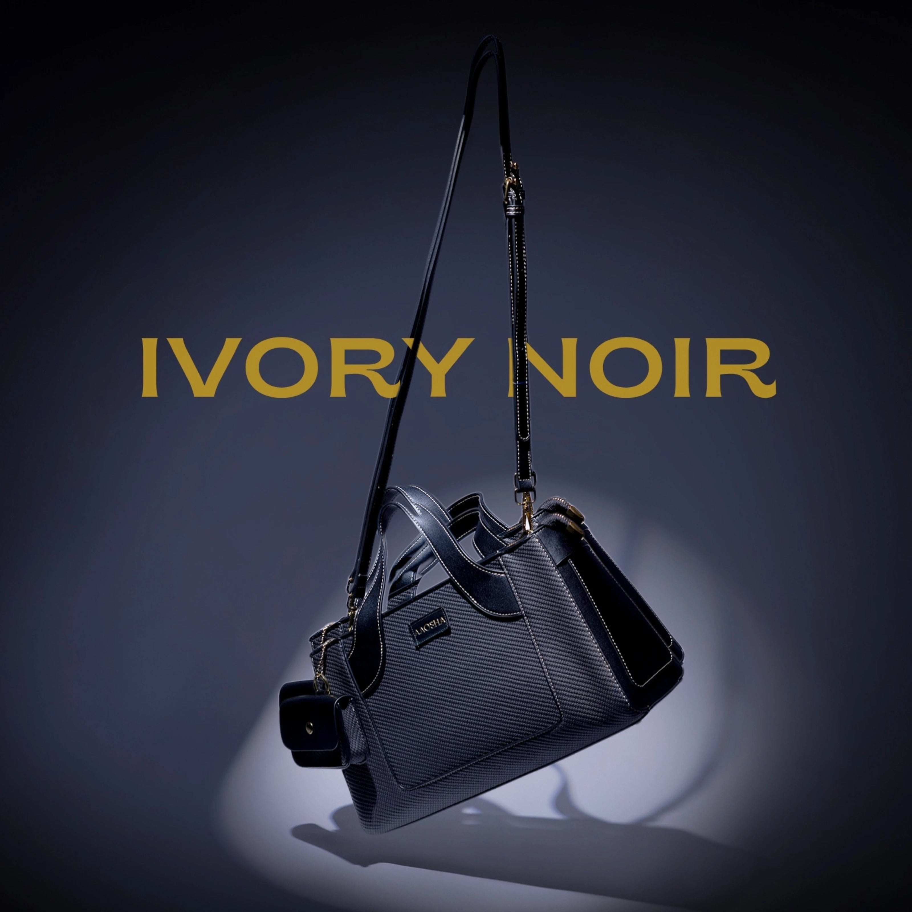 AAOSHA Capri black vegan leather crossbody bag from the Eternal Ink collection featuring a premium luxury handbag design for women